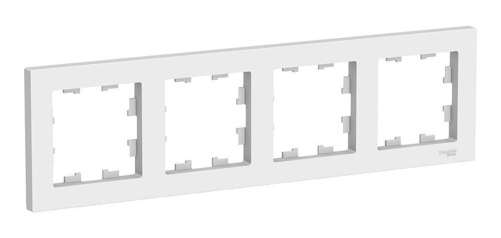 Рамка 4-постовая для розеток и выключателей Белый AtlasDesign (Атлас Дизайн) Schneider Electric ATN000104 #1