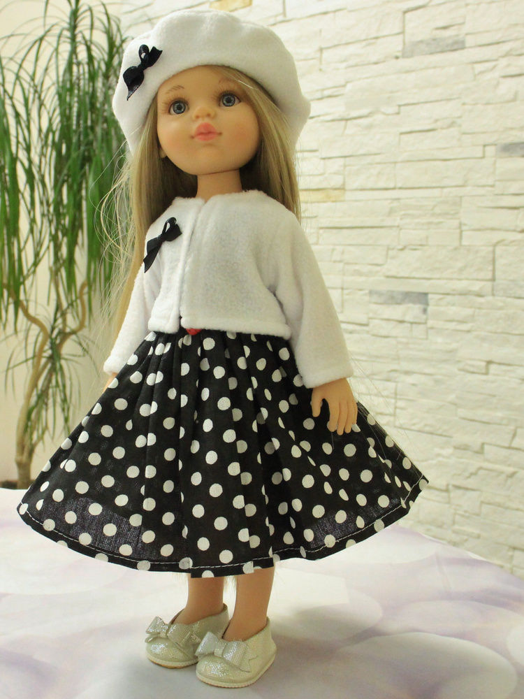 Одежда для куклы, платье, берет и кофта для куклы Paola Reina 32-34 см, Vidal Rojas 35 см, Berjuan 35 #1