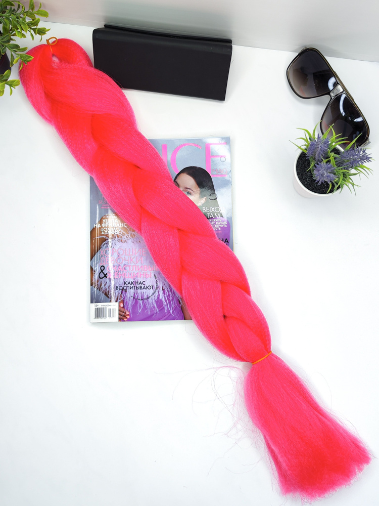 Канекалон-коса Lafreice, цвет ярко-розовый, 1 штука #1