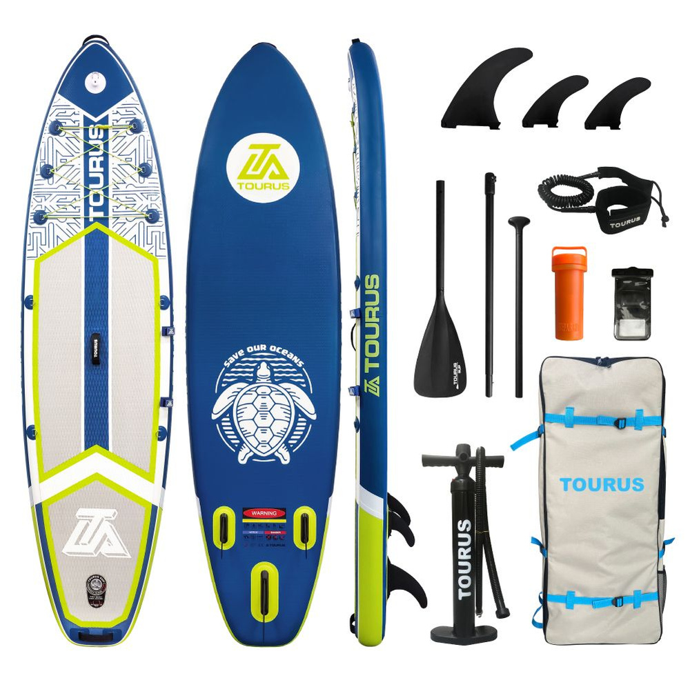 Надувная серфинг доска SUP board TOURUS 10.6 CURIOSITY 2023 (320х81х15 см) с рюкзаком, веслом, насосом #1