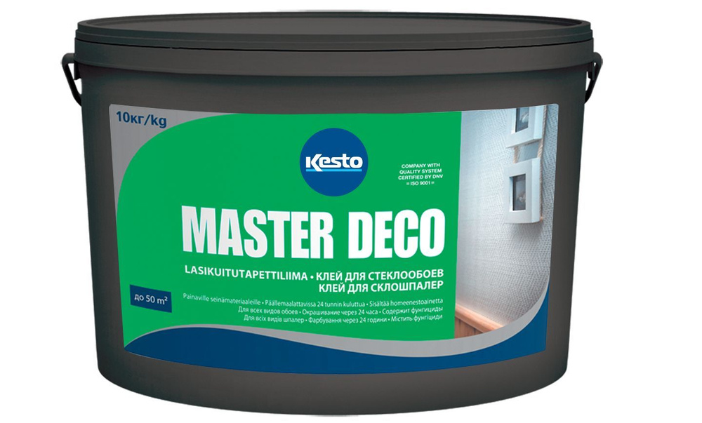 Готовый клей для стеклообоев Kesto/Kiilto Master Deco 10 кг #1
