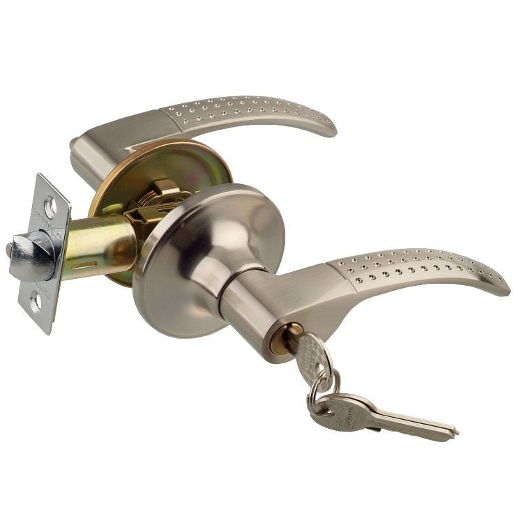 Ручка с защелкой дверная TRODOS "ЗВ6-01", никель - купить по низкой ...