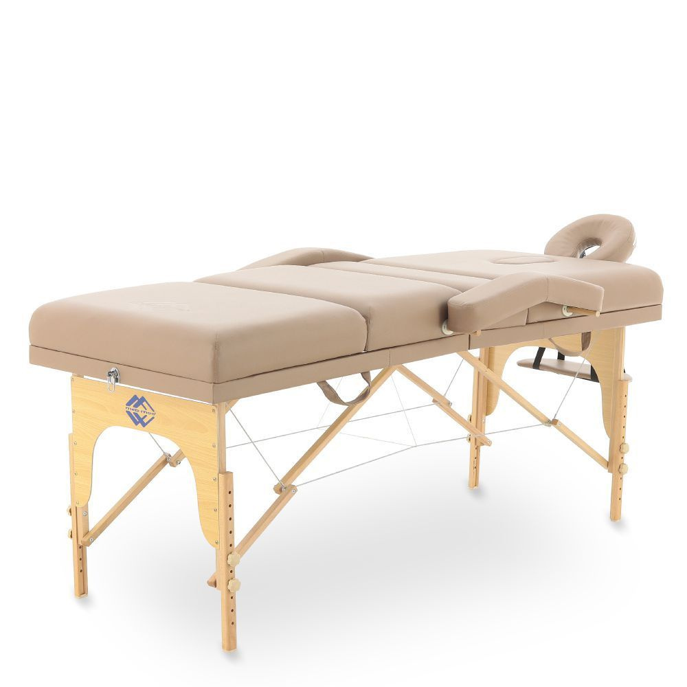 Массажный стол складной JF-Tapered, деревянный, 4-секционный, кушетка косметологическая, для массажа, #1