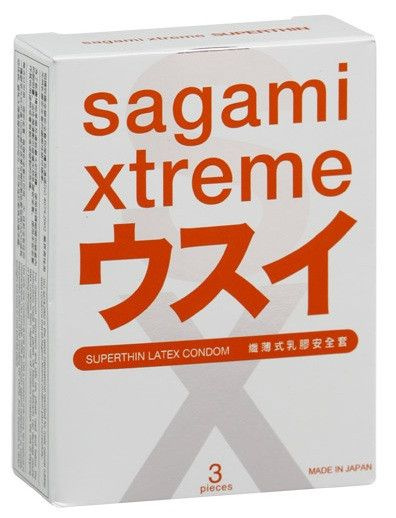 Ультратонкие презервативы Sagami Xtreme Superthin - 3 шт. #1