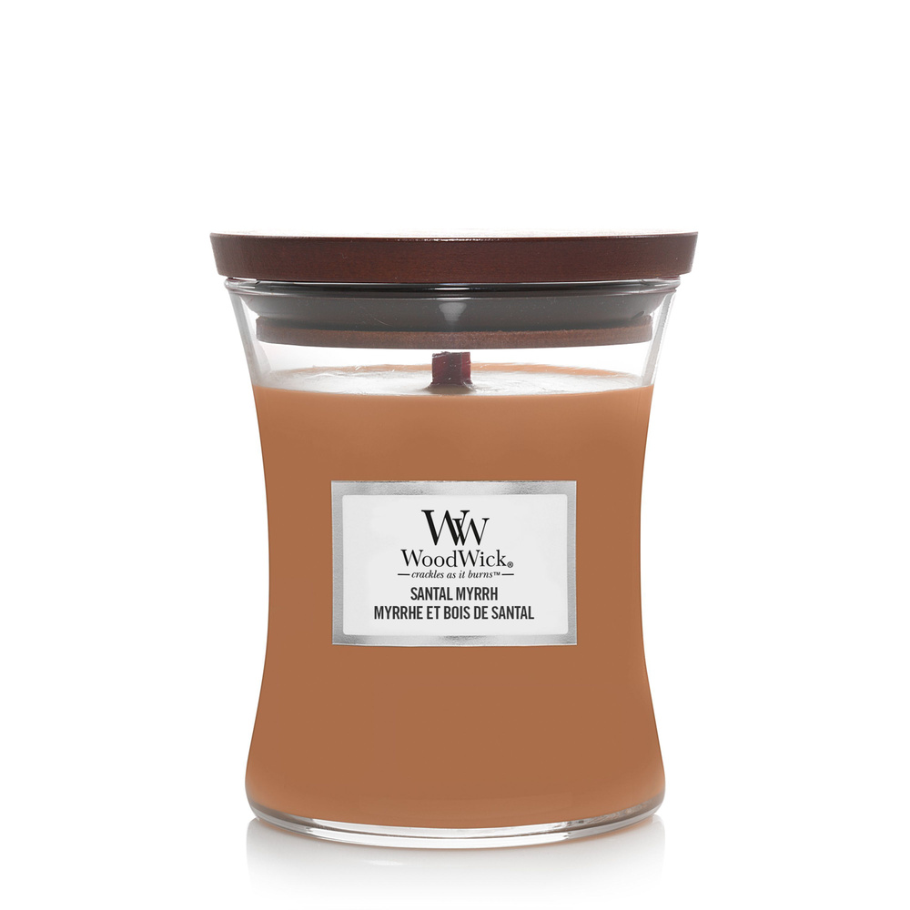 WoodWick Свеча ароматическая "Сантал Мирра", 11 см х 8 см, 1 шт #1