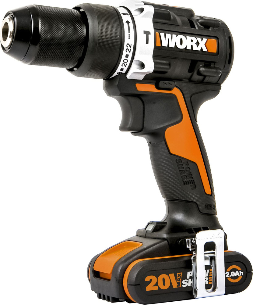 Дрель-шуруповерт ударная WORX WX352 20В ЗУ #1