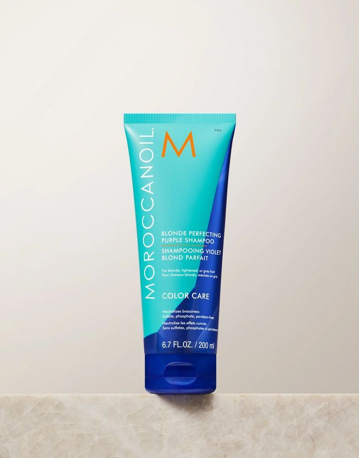 Тонирующий шампунь с фиолетовым пигментом Moroccanoil Blonde perfecting purple shampoo, 200 мл  #1