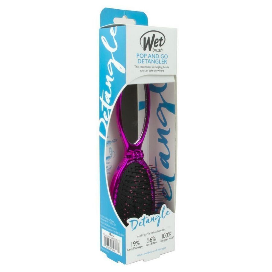 Wet Brush Расчёска для спутанных волос мини раскладная BWR823ECPK, розовый  #1