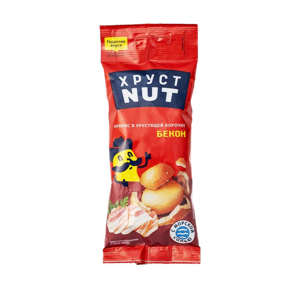 Арахис в хрустящей корочке, Хруст Nut, 80 г, Бекон #1