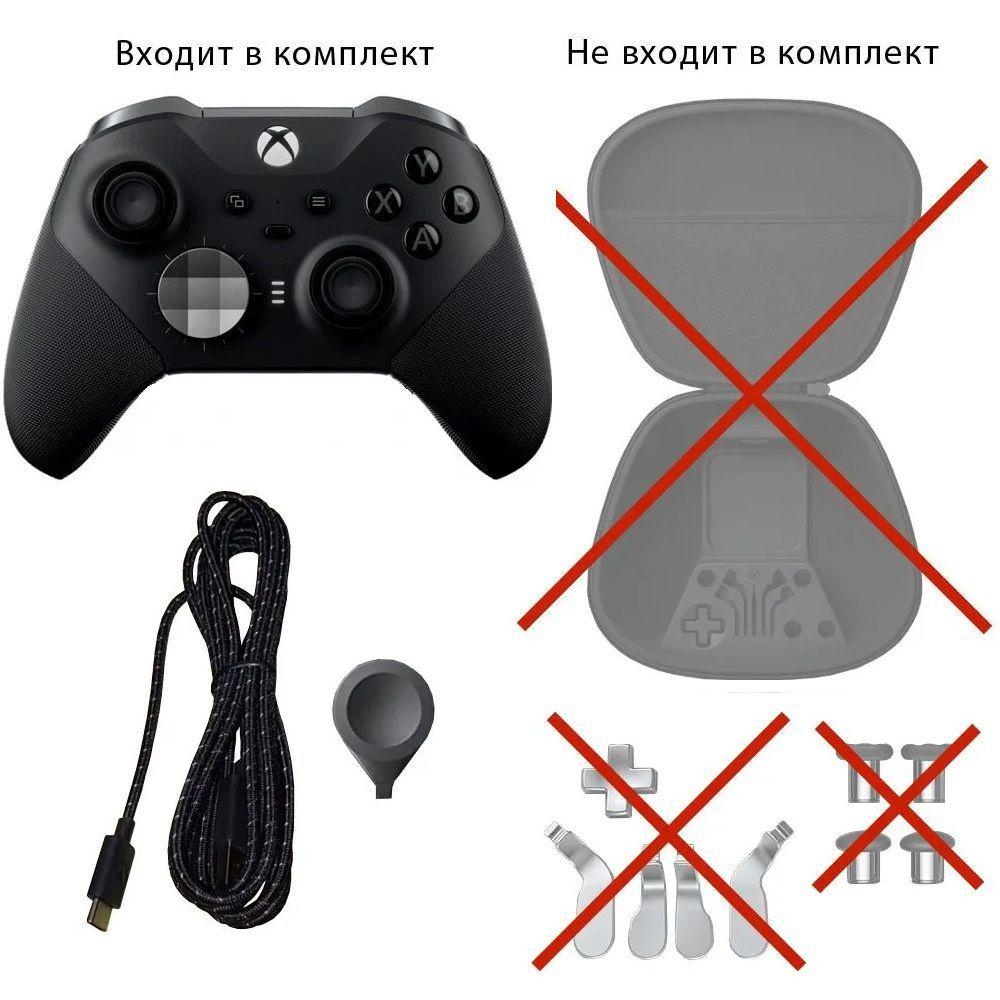 Геймпад XBox Microsoft Xbox Wireless Controller Elite Series 2 Core Базовый (без лепестков, доп. стиков, #1