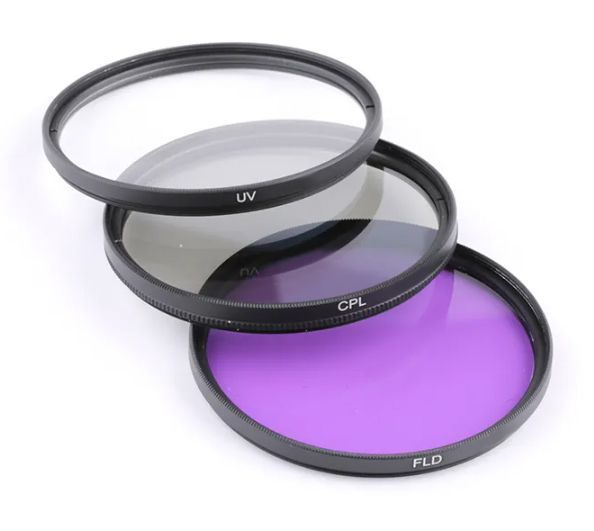 Набор фильтров 58мм (UV + CPL + FLD) для объективов / ультрафиолетовый, поляризационный, флуоресцентный #1