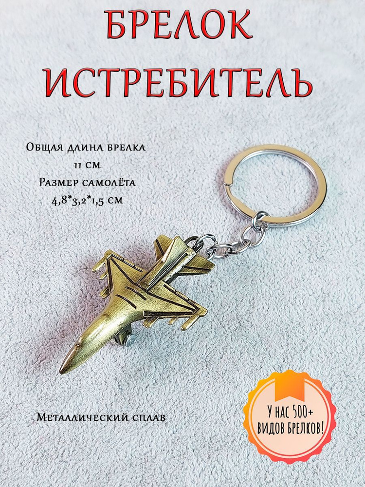 Брелок-талисман на ключи (кольцо-карабин) на сумку (рюкзак), защитный амулет в подарок Истребитель №3 #1