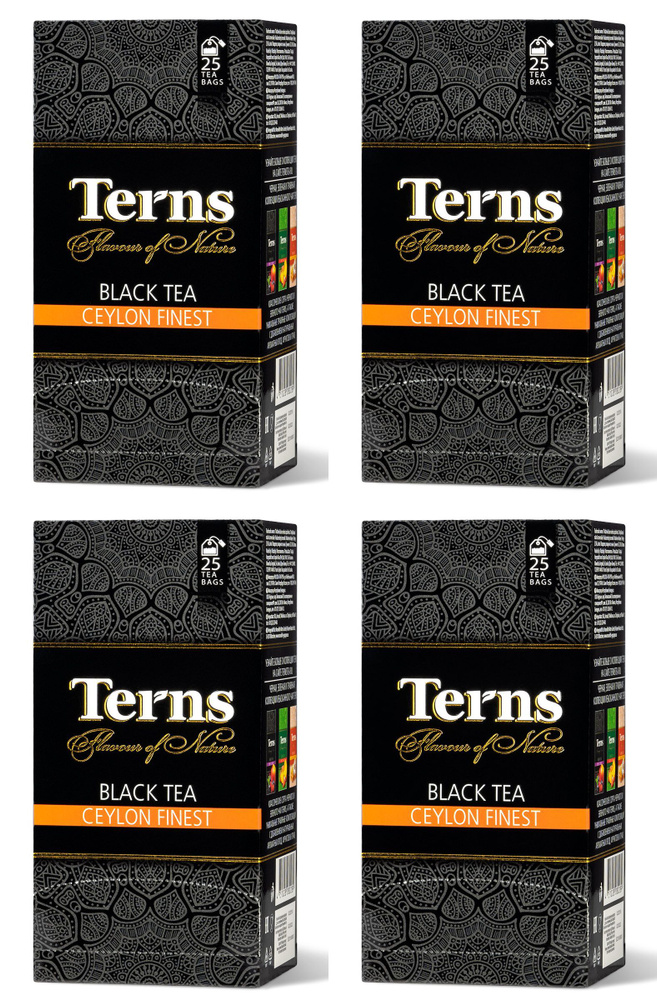 "Terns" Ceylon Finest чай цейлонский черный пакетированный в саше, 25 пак комплект 4 шт  #1