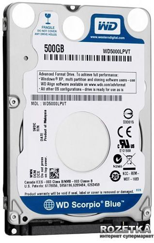 Western Digital 500 ГБ Внутренний жесткий диск WD5000LPVT (WD5000LPVT)  #1