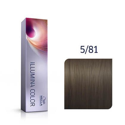 Wella Illumina Color 5/81 Светло-коричневый жемчужно-пепельный #1