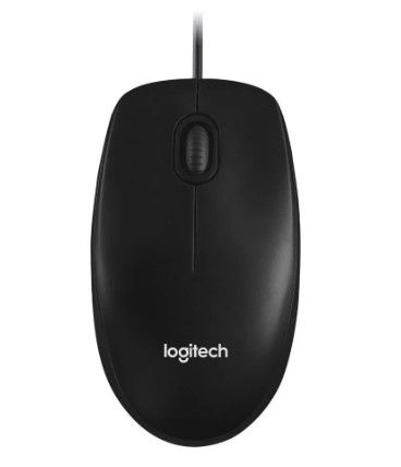 Logitech Мышь проводная M100, черный #1