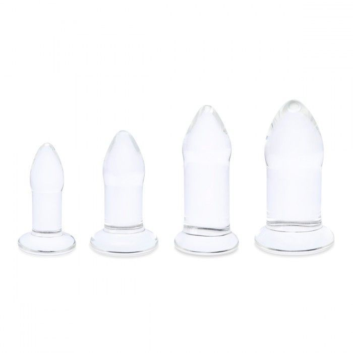 Набор из 4 тренировочных стеклянных расширителей Anal Dilators Set. Анальная пробка, b-Vibe  #1