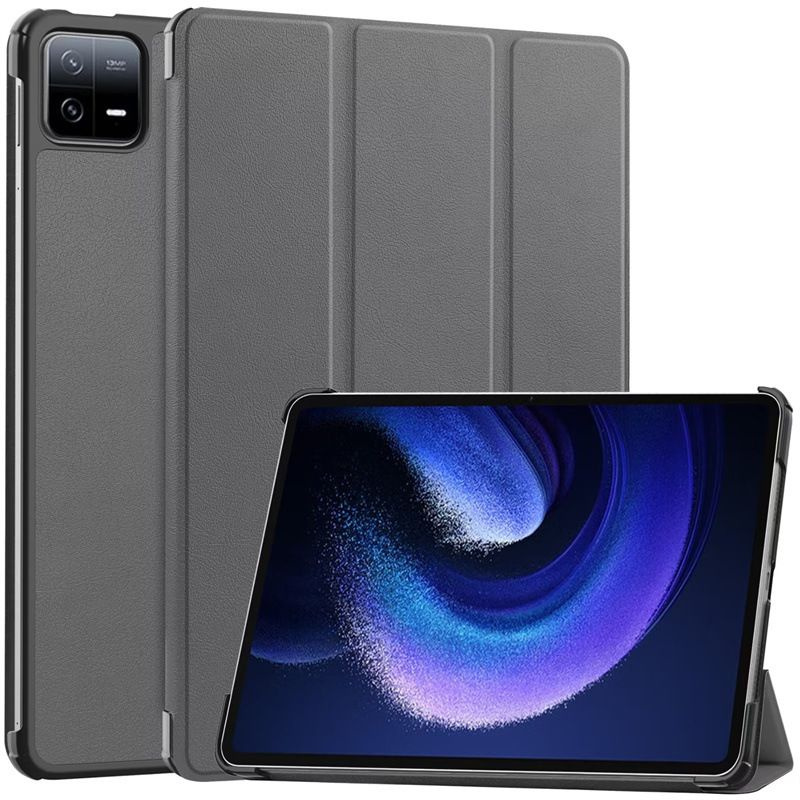 Чехол для планшета Xiaomi Mi Pad 6 / Mi Pad 6 Pro (11 дюймов), с магнитом, прочный пластик (серый)  #1