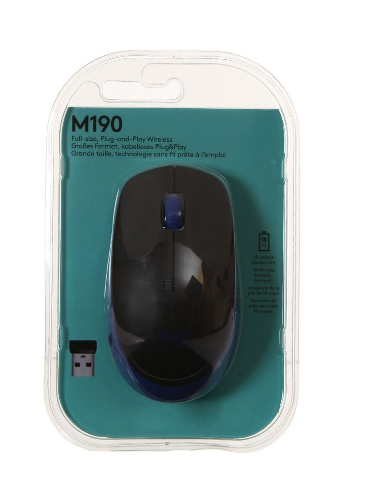 Мышь Logitech Logitech M190 910-005907 / 910-005925, черный - купить по ...