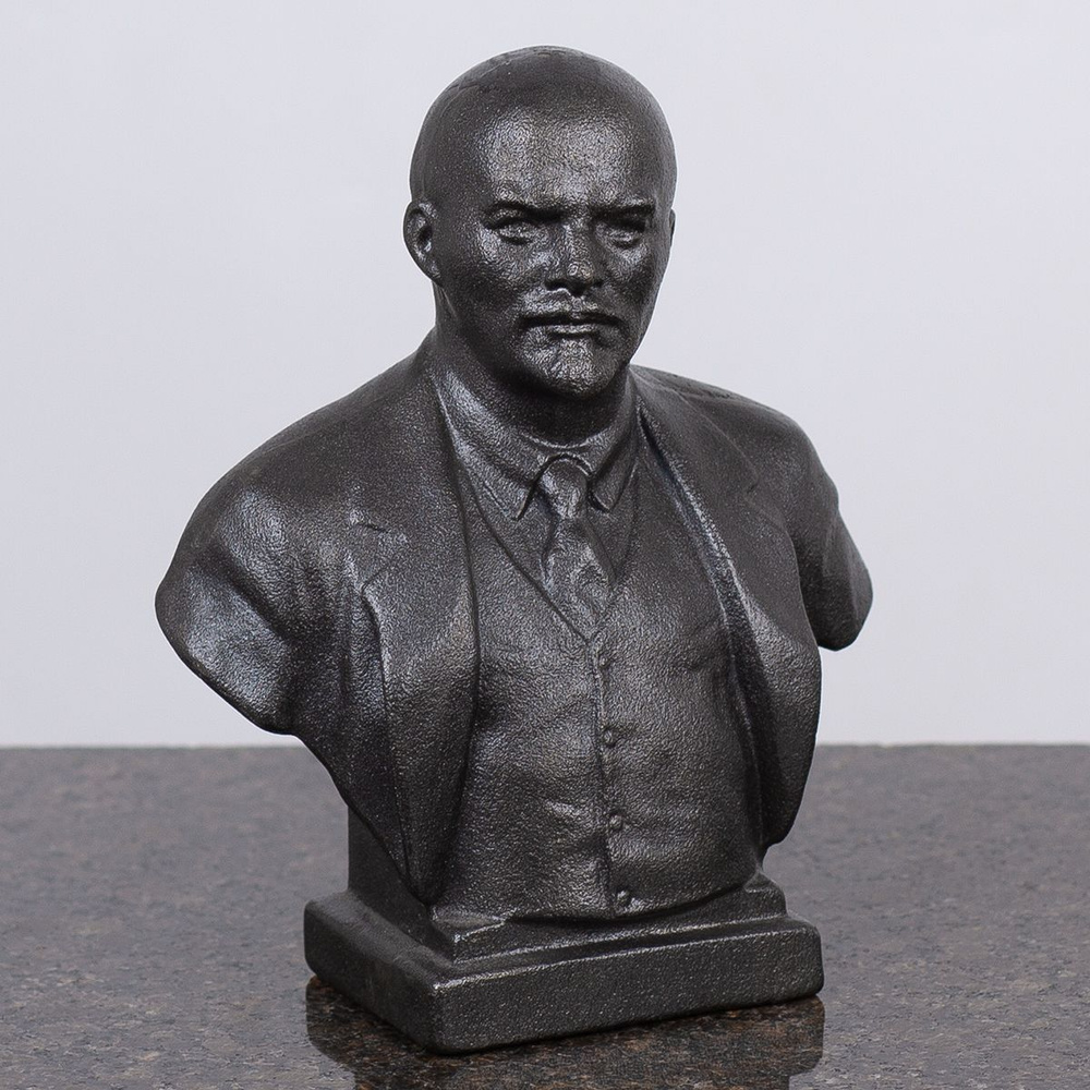 Бюст ( скульптура ) В.И. Ленин настольный 19 см чугун #1