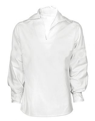 Рубаха форменная морская белая (голландка / фланка / форменка) Военно Морского Флота (ВМФ). уставная #1