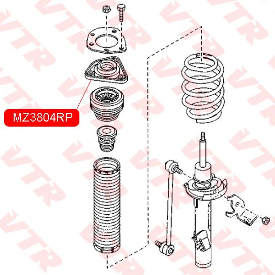 Vtr Опора амортизатора, арт. MZ3804RP, 1 шт. #1