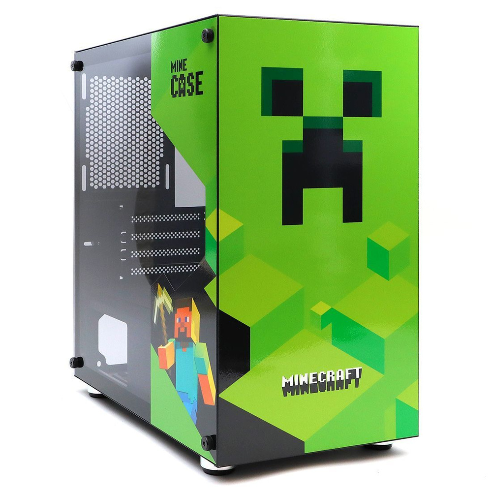 Корпус Mastero Minecraft Case, mATX, Mini-Tower, USB 3.0, черный, без БП  (MST-GCM-01-MC) - купить с доставкой по выгодным ценам в интернет-магазине  OZON (902167822)