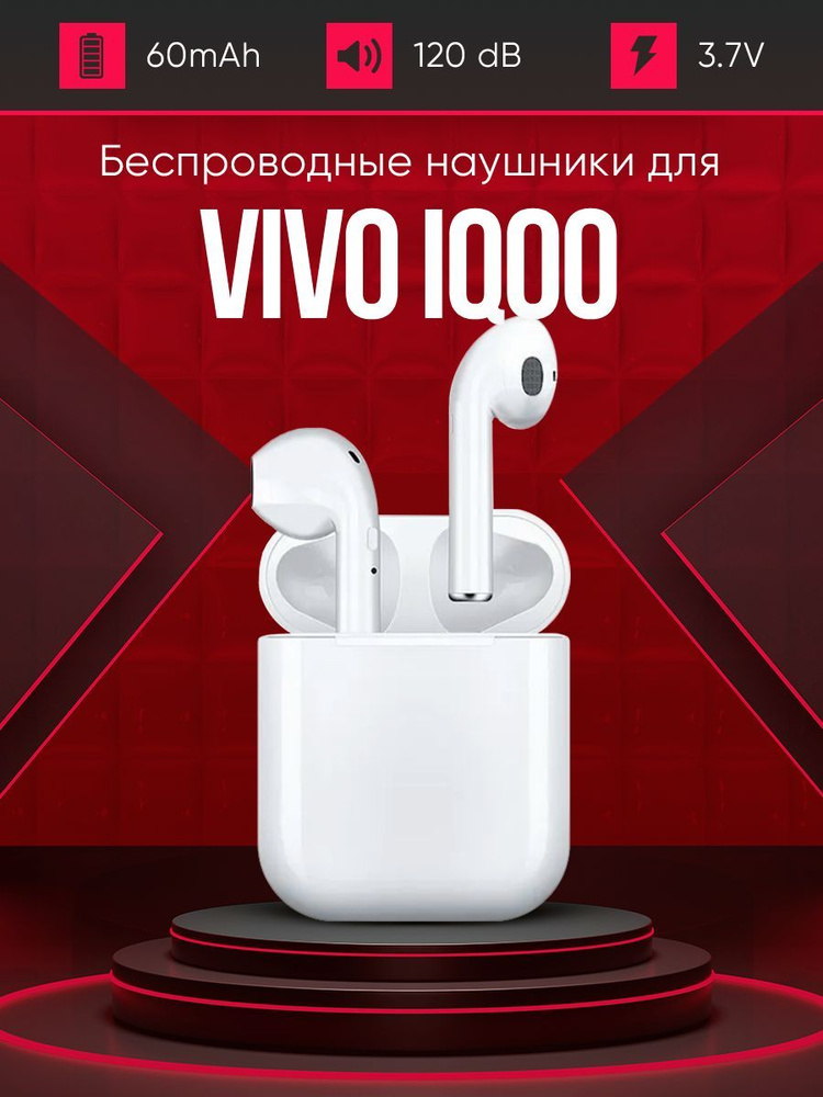 Беспроводные наушники для телефона vivo iqoo / Полностью совместимые наушники со смартфоном виво iqoo #1