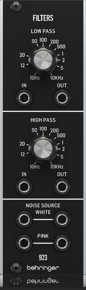 BEHRINGER 923 FILTERS модуль фильтов High Pass и Low Pass с генератором белого и розового шума, формат #1