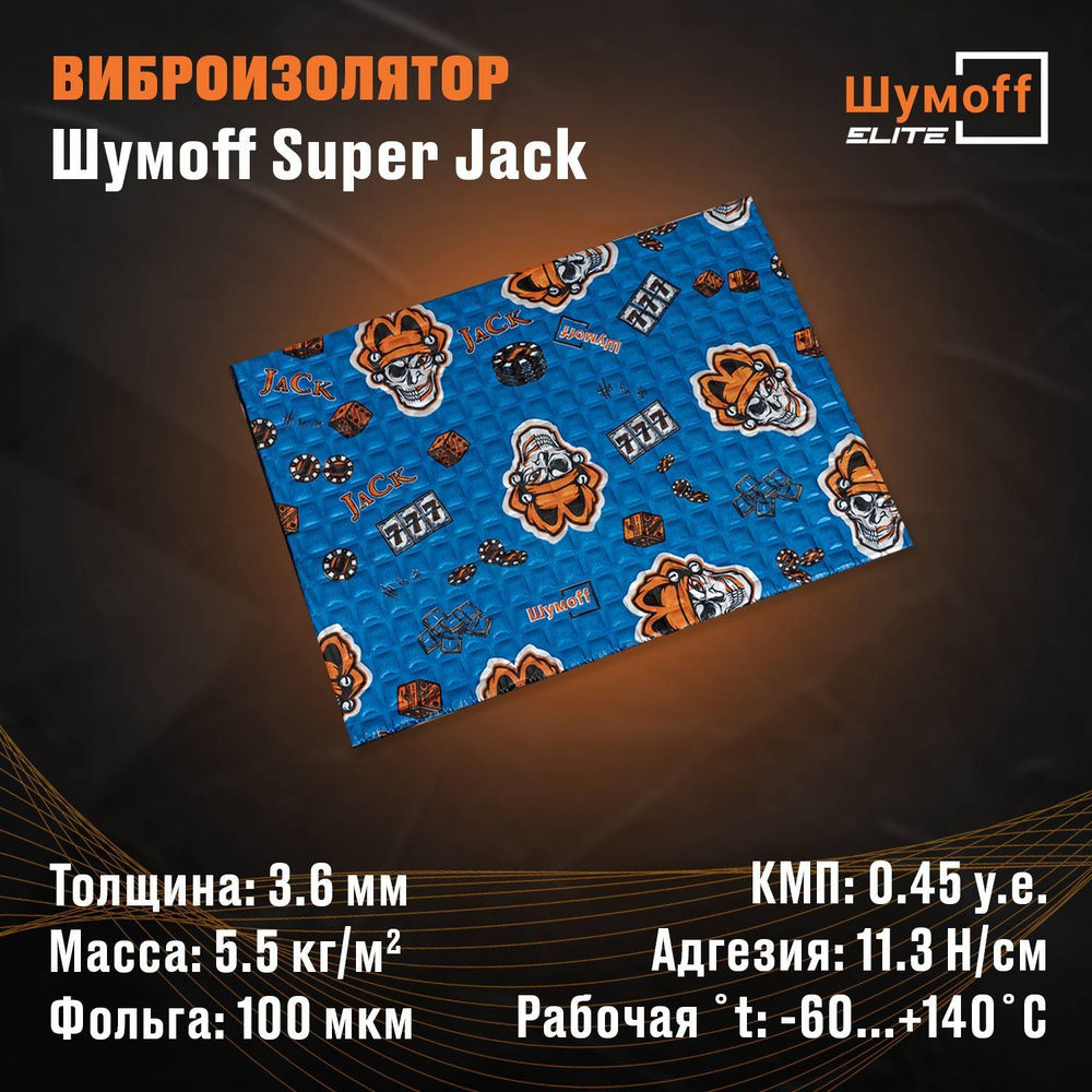 Виброизоляция Шумофф Super Jack 13 листов #1