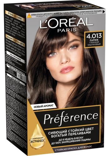 L'Oreal Paris Краска для волос Preference, 4.013 Париж, Глубокий каштановый, Лореаль Преферанс  #1