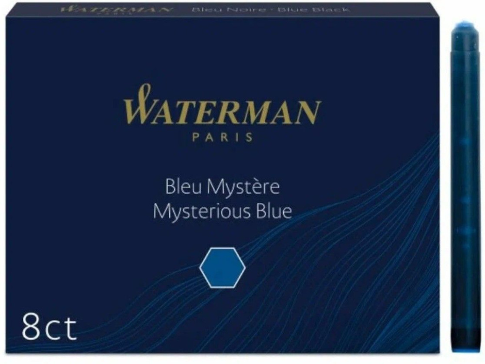 Картридж Waterman Standart (S0110860) синие чернила для ручек перьевых (8шт)  #1