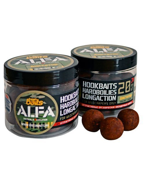 Бойлы HARDBOILIES FreshBaits ALFA Диктатор (Кальмар Клюква) 20 мм, 20 шт .  #1