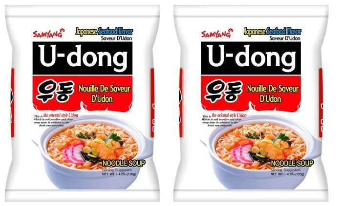 Лапша Udon вкус морепродуктов по восточному 2 шт по 120гр #1