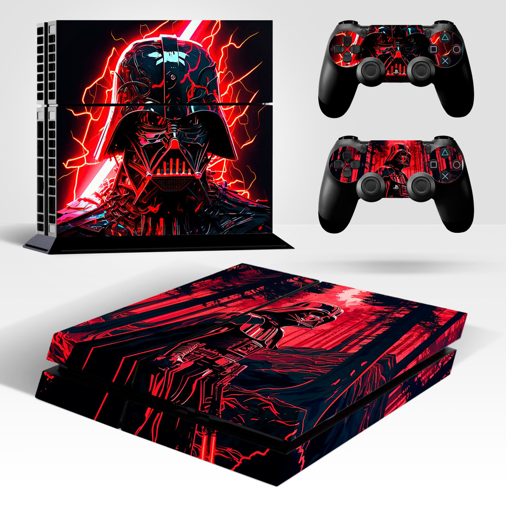 Наклейка Vader RED виниловая защитная на игровую консоль PlayStation 4 Fat  полный комплект - купить с доставкой по выгодным ценам в интернет-магазине  OZON (1412291348)