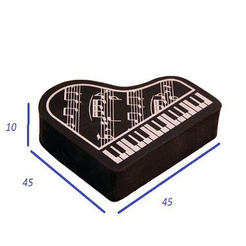 Стирательная резинка "Рояль с нотами", Rin,черная, NC003E-3 #1