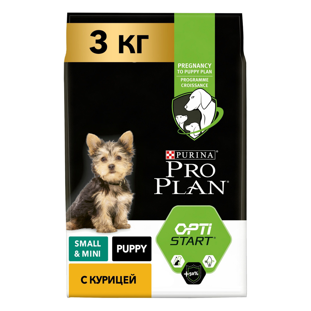 PRO PLAN "Puppy Small & Mini" Корм с комплексом OPTISTART сухой 3 кг для щенков мелких и карликовых пород #1