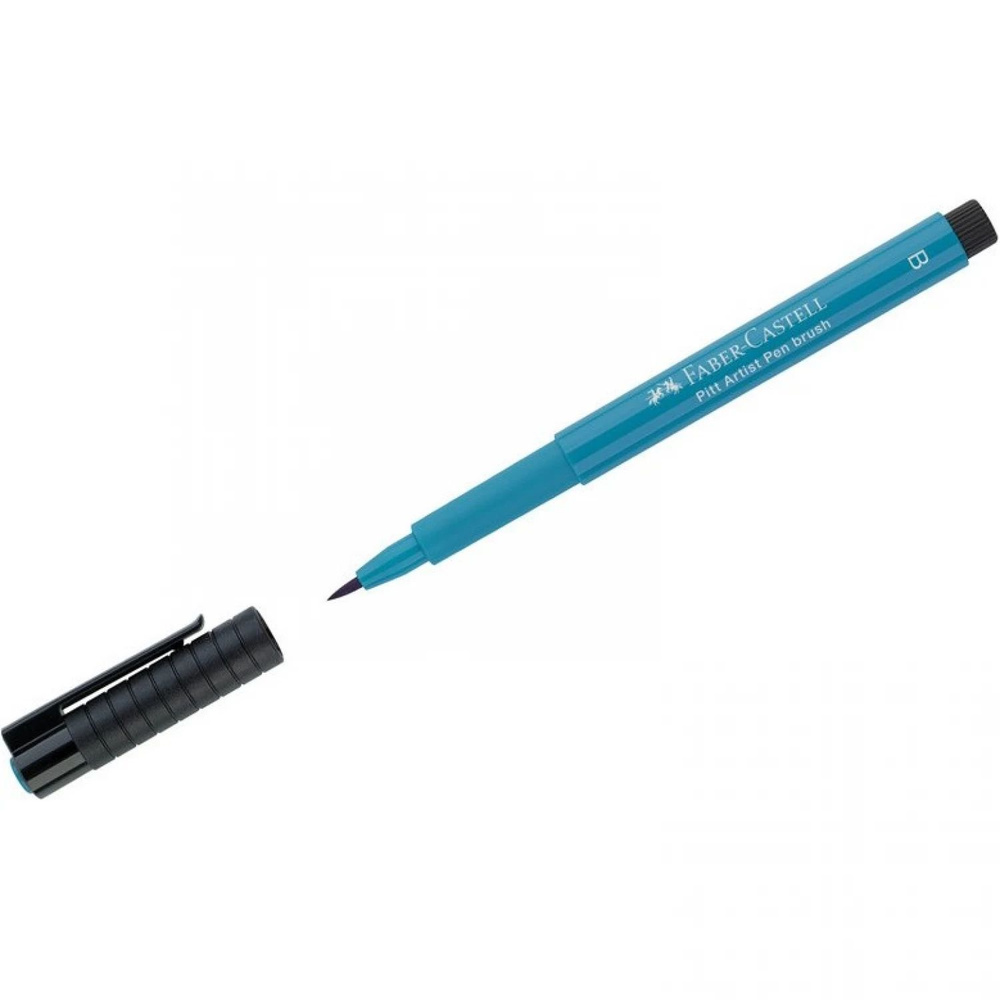 Ручка капиллярная Faber-Castell "Pitt Artist Pen Brush" цвет 153 кобальтовая бирюза, пишущий узел "кисть" #1