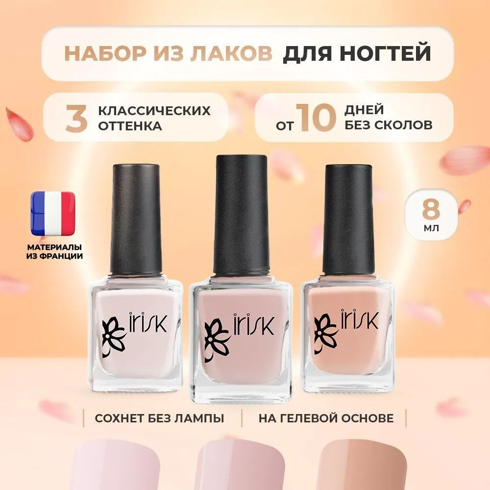 Лак для ногтей с гель эффектом БЕЗ ЛАМПЫ Eternail mini Desert Rose IRISK,  набор для профессионального маникюра и педикюра 3 х 8 мл - купить с  доставкой по выгодным ценам в интернет-магазине OZON (976288160)