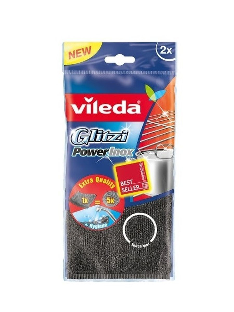 Vileda Губки металлические Power Inox, 2 шт., 1 уп. #1