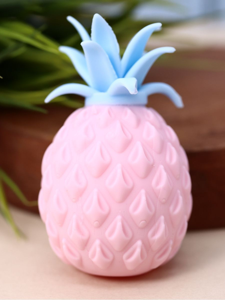 Игрушка антистресс мялка для детей Pineapple squeeze toy pink #1