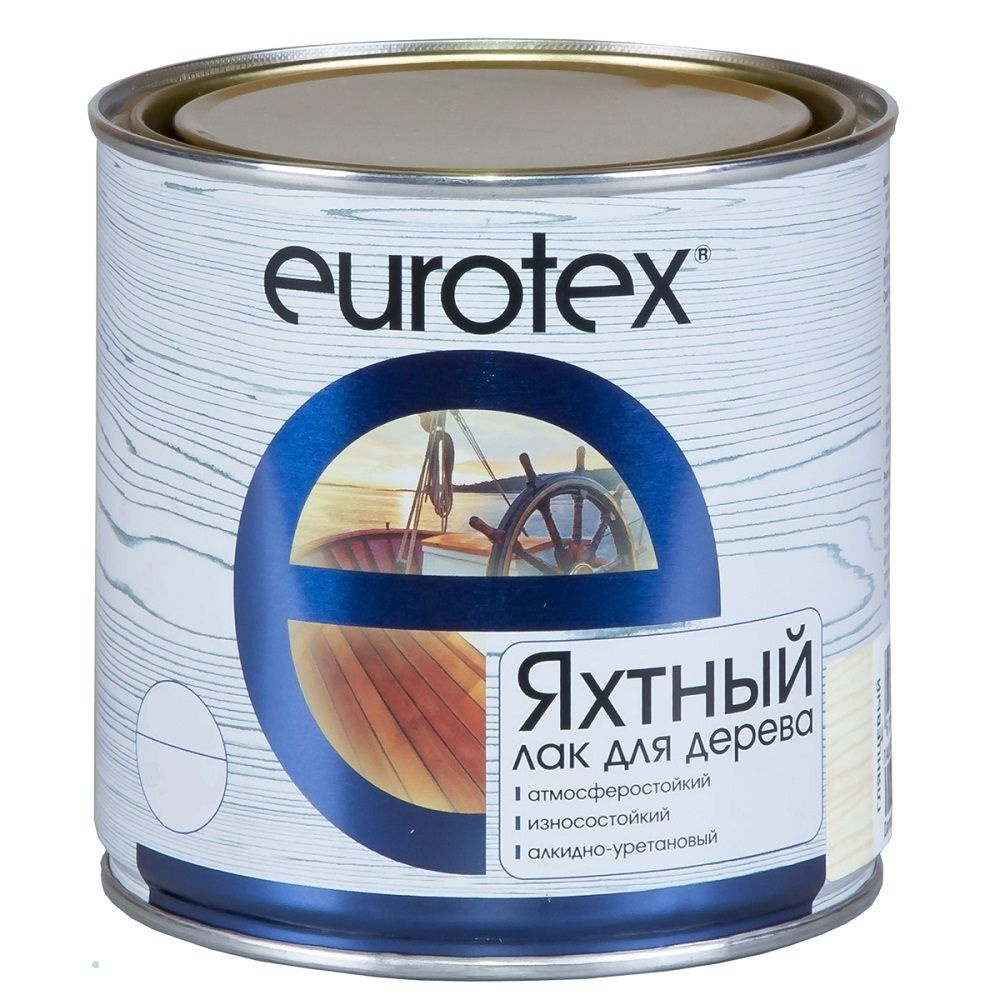 Лак яхтный алкидно уретановый Eurotex полуматовый (0,75л) #1