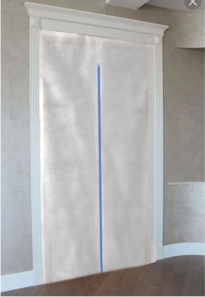 Защитная временная дверь на молнии MiRefit 160*220 см (тёмно-серый)  #1