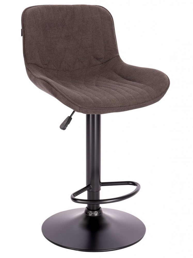 Барный стул Everprof Grace Black Ткань Темно-коричневый / со спинкой / для кухни, комнаты, офиса , кафе, #1