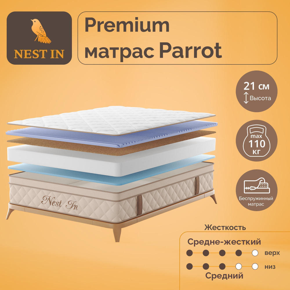 Матрас беспружинный Nest In Parrot 140х190 #1