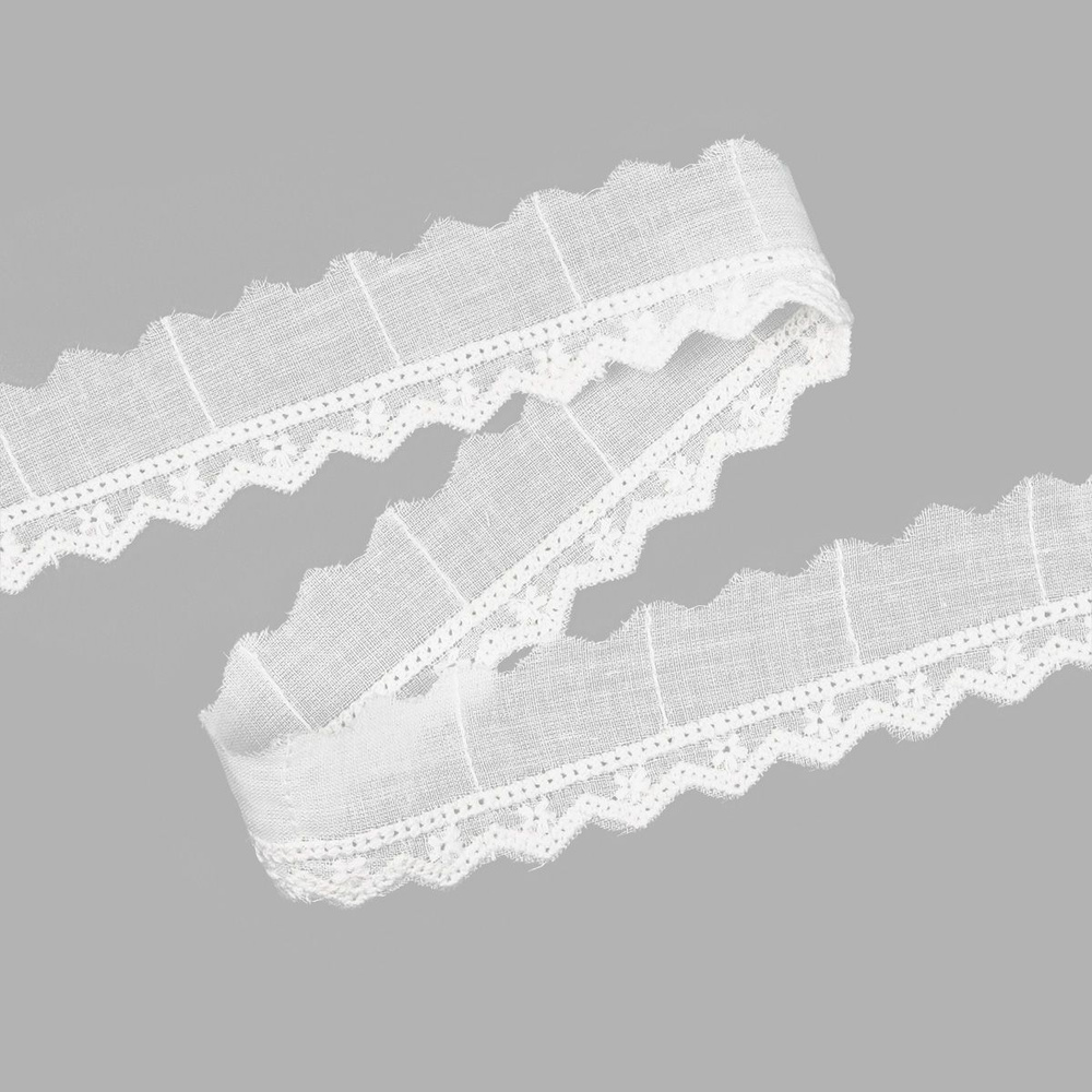 Кружево Ришелье, кружевная полоска ткани, 2,7 см*13,72 м, неотбеленный, Айрис  #1