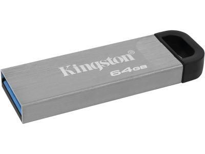 Kingston USB-флеш-накопитель Флеш USB 128GB 3.2G1 Kingston DTKN/128GB металл, серый металлик  #1