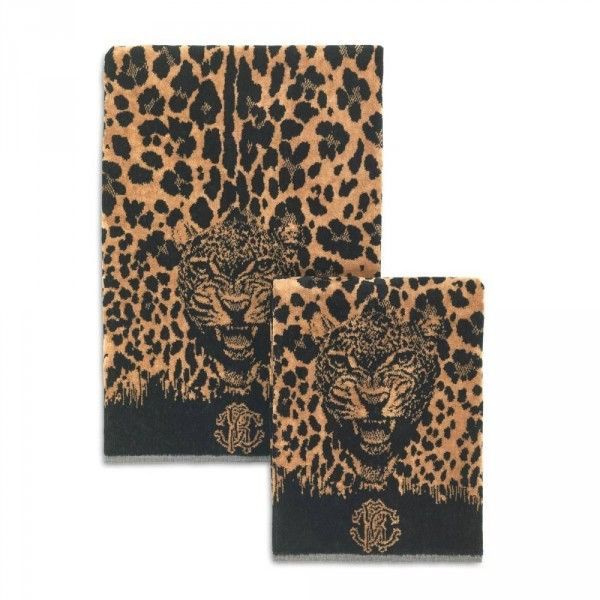 Roberto Cavalli Home Linen Набор банных полотенец Wild Jaguar , Хлопок, 40x60, 60x110 см, бронза, 2 шт. #1