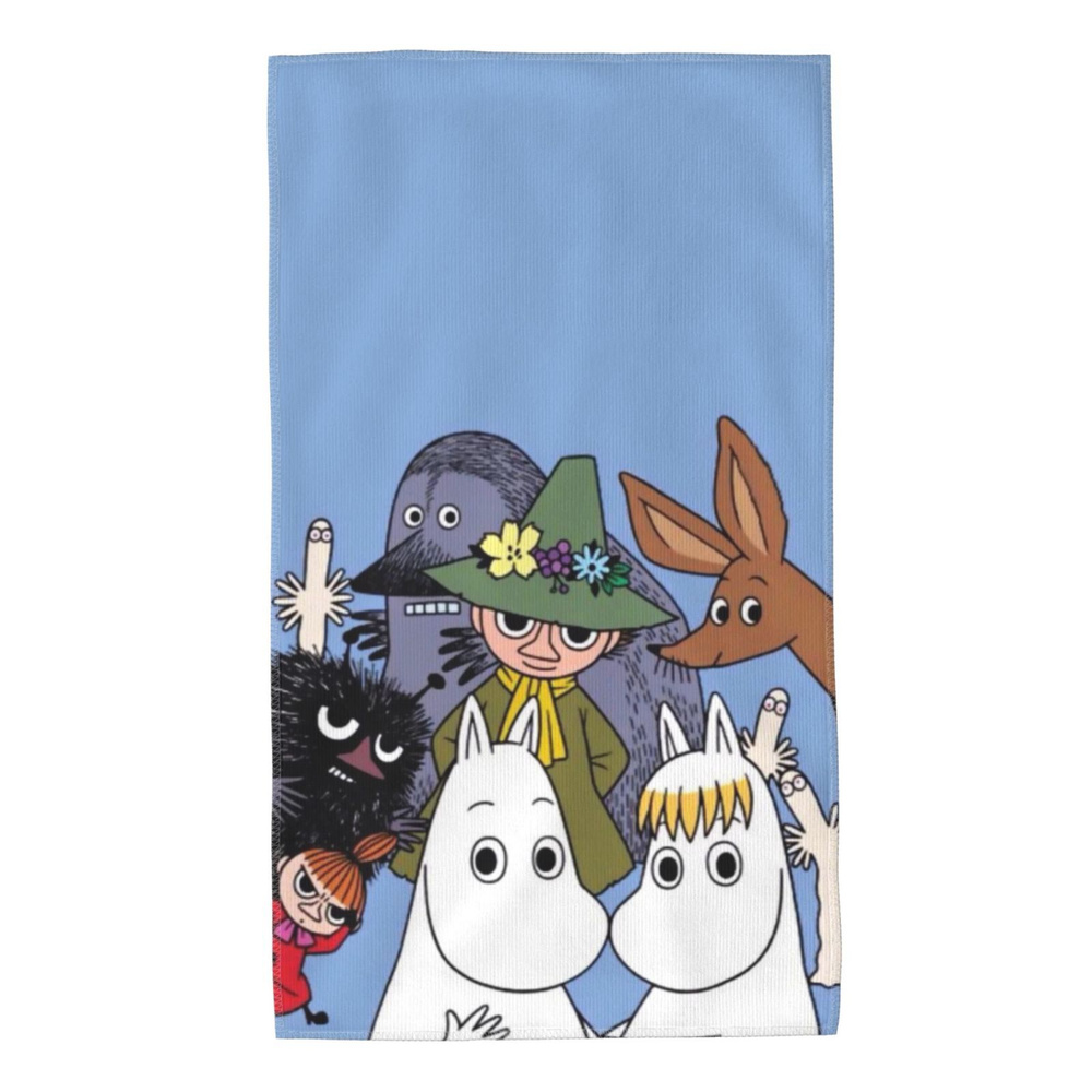 Moomin Полотенце для лица, рук Moomin, Микроволокно, 40x70 см, золотой, 1 шт.  #1