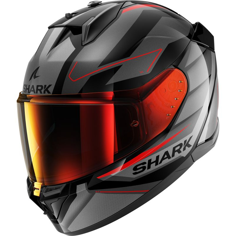 Мотошлем интеграл Shark D-SKWAL 3 SIZLER Black/Anthracite/Red, M #1